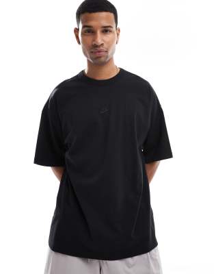Nike premium essential oversized t-shirt in black