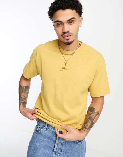 Nike Premium Essential Sust t-shirt in gold | ASOS