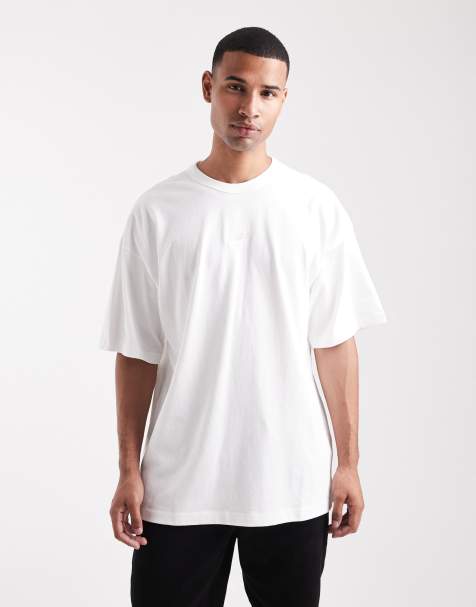 Nike – Premium Essentials – Biały gruby T-shirt oversize - view 1
