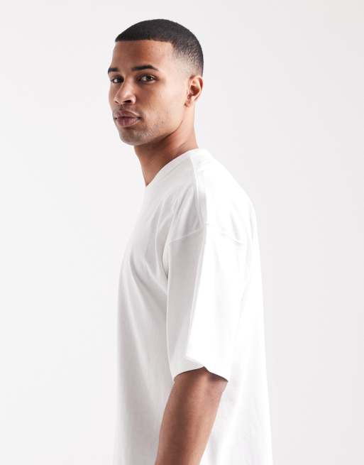 Nike – Premium Essentials – Biały gruby T-shirt oversize, 4 z 5