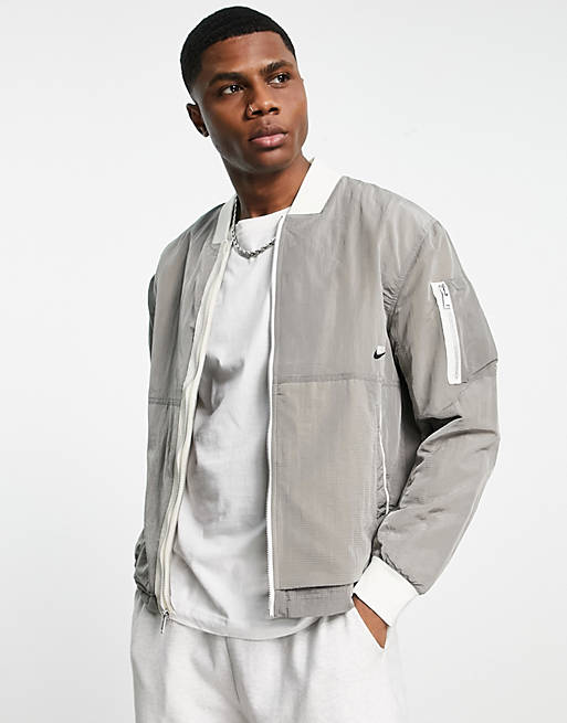 undefined | Nike Premium Essentials lined bomber jacket in stone