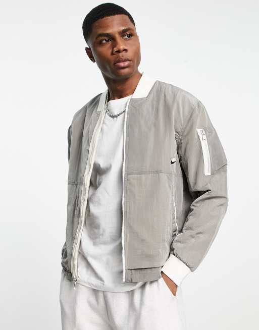 Nike Premium Essentials lined bomber jacket in stone