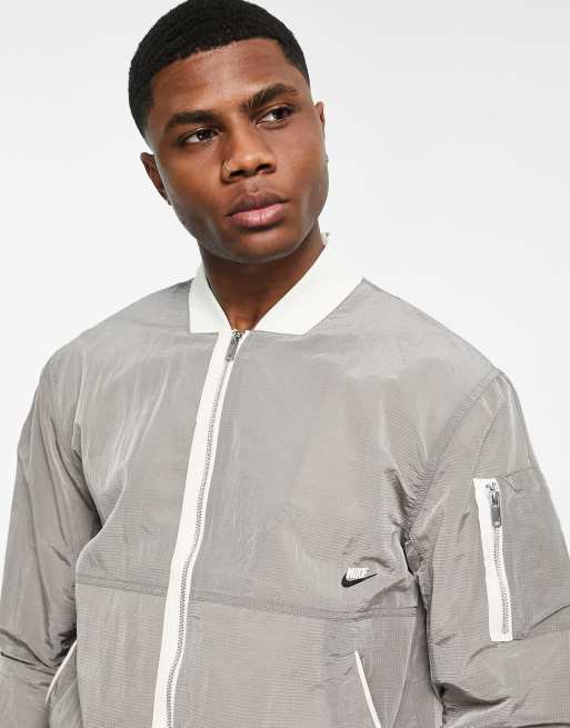 Nike Premium Essentials lined bomber jacket in stone