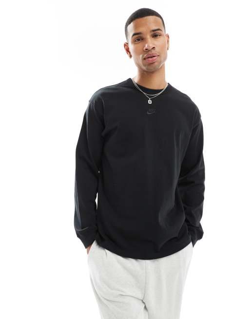 Nike Premium Essentials long sleeve t-shirt in black | ASOS