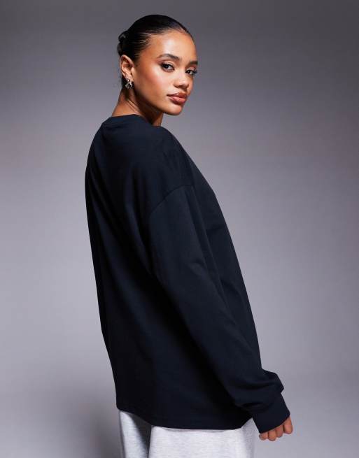 Nike Premium essentials long sleeve t-shirt in black, 4 of 4