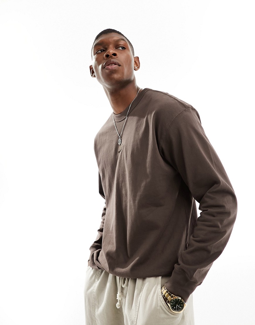 Nike Premium Essentials long sleeve t-shirt in brown