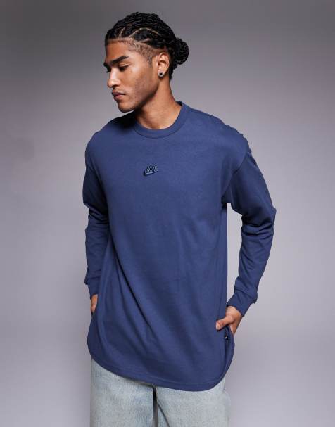 Nike Premium Essentials long sleeve T-shirt in dark blue - view 1