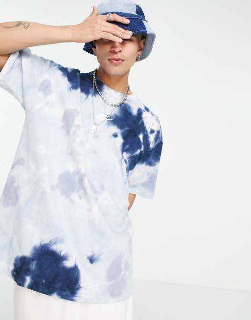 Blue and White Tie Dye Unisex Essential T-Shirt