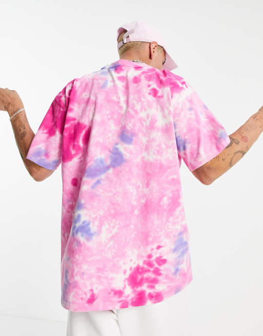 Nike Men's Sportswear Pink Tie-Dye T-Shirt - Hibbett