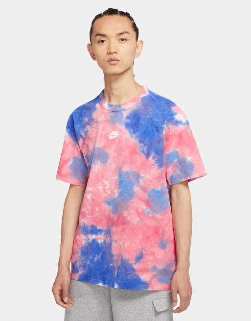 Nike tie dye shirt hot sale blue