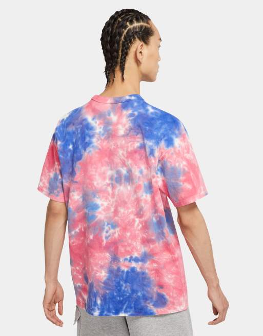 Blue tie clearance dye nike shirt