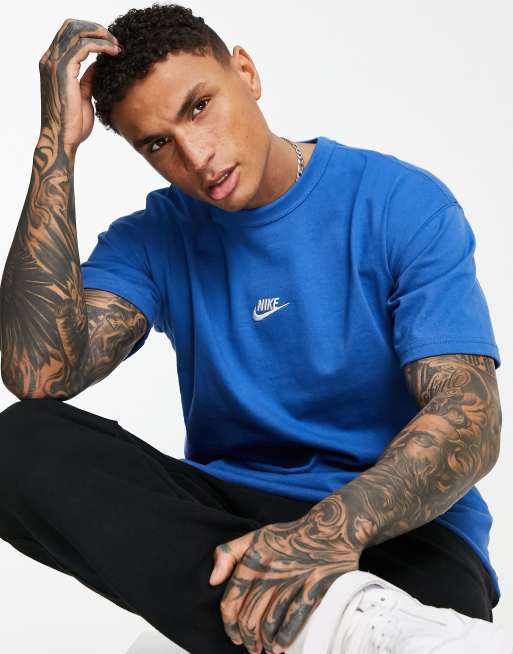 Nike – Premium – Essentials – Marinblå, kraftig t-shirt i oversize  
