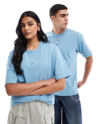 Nike - Premium Essentials - Oversize-T-Shirt in Türkis mit Unisex-Schnitt-Blau