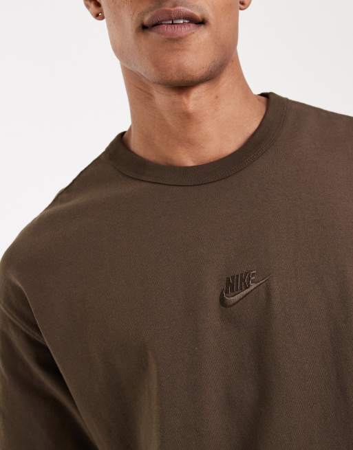 Nike Premium Essentials oversize t-shirt w ciemnobrązowym kolorze, 5 z 5
