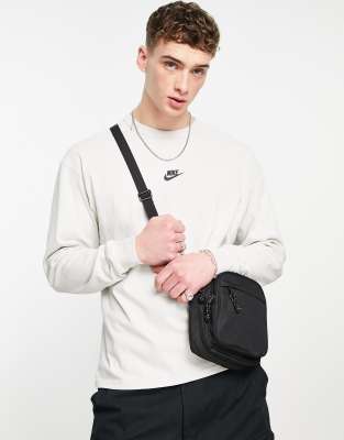 Nike Premium Essentials oversized heavyweight long sleeve t-shirt in stone  - ASOS Price Checker
