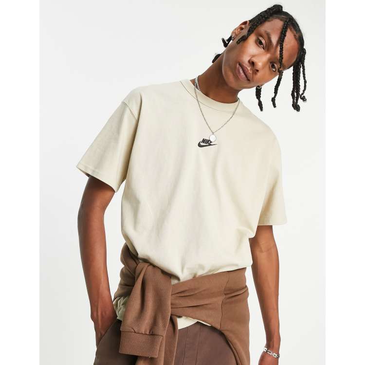 Vervelend Architectuur pen Nike Premium Essentials oversized t-shirt in beige | ASOS