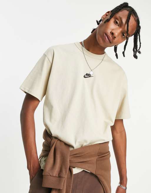 Nike Premium Essentials oversized t shirt in beige