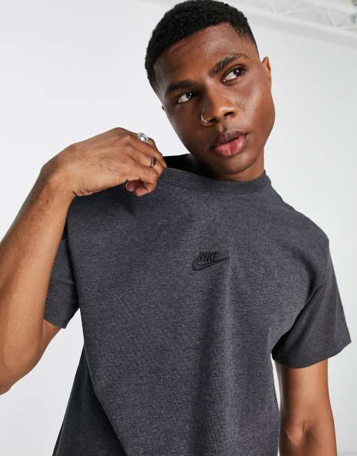 Nike Premium Essentials oversized t-shirt in black heather