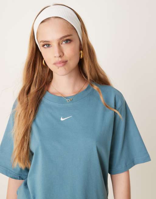 Nike Premium Essentials oversized t-shirt in blue, 3 of 4