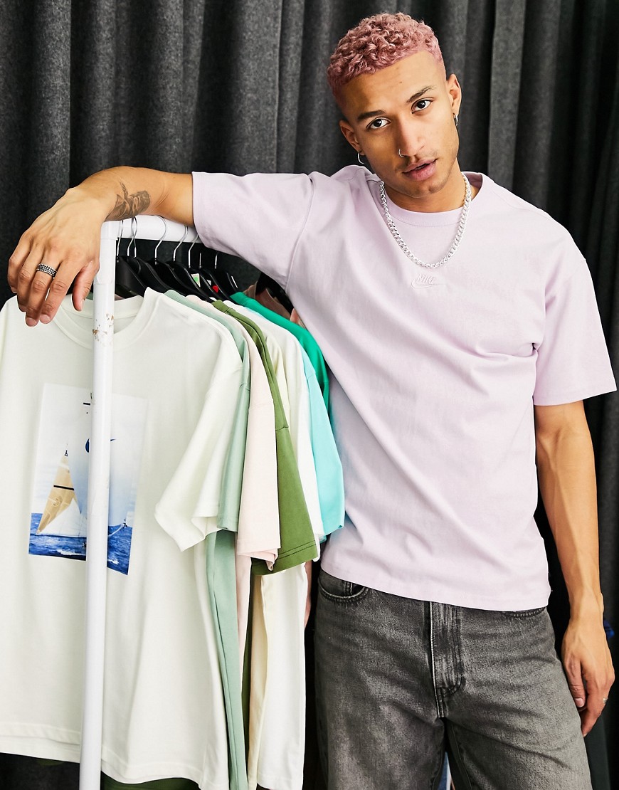 Nike Premium Essentials oversized t-shirt in dusty pink