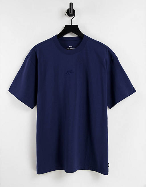 Nike Premium Essentials oversized T-shirt in navy blue | ASOS