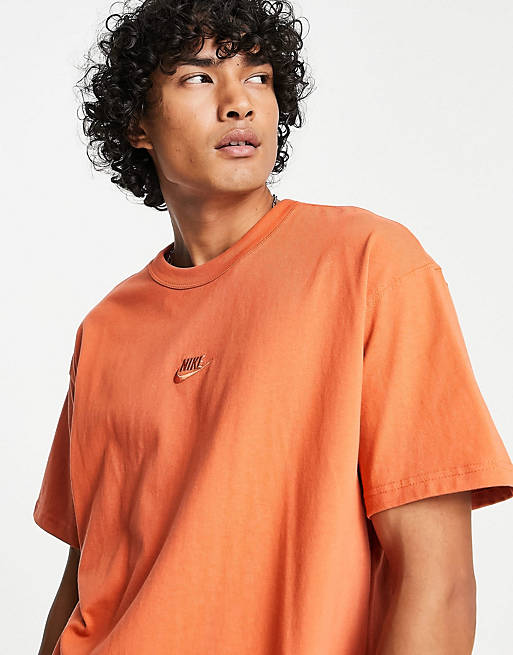 gekruld fusie Bakkerij Nike Premium Essentials oversized t-shirt in orange | ASOS