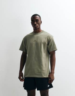 Premium Essentials - T-Shirt in hellem Khaki-Grau Grau S