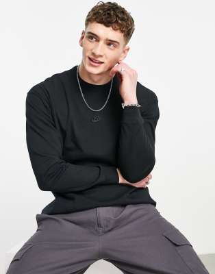 Nike Premium Essentials oversized heavyweight long sleeve t-shirt in black  - ASOS Price Checker