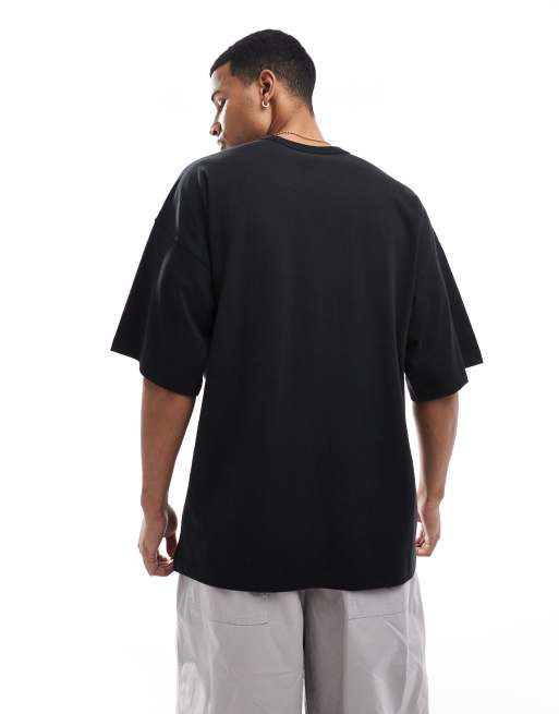 Nike - Premium Essentials - T-shirt oversize pesante nera, 4 di 4