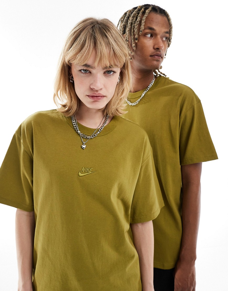 Nike Premium Essentials unisex oversized t-shirt in moss-Green