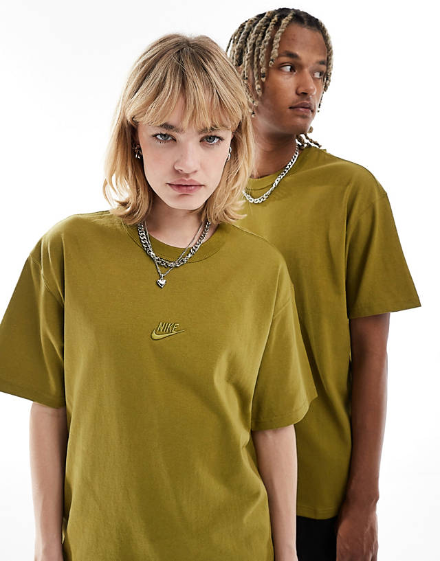 Nike - premium essentials unisex oversized t-shirt in moss