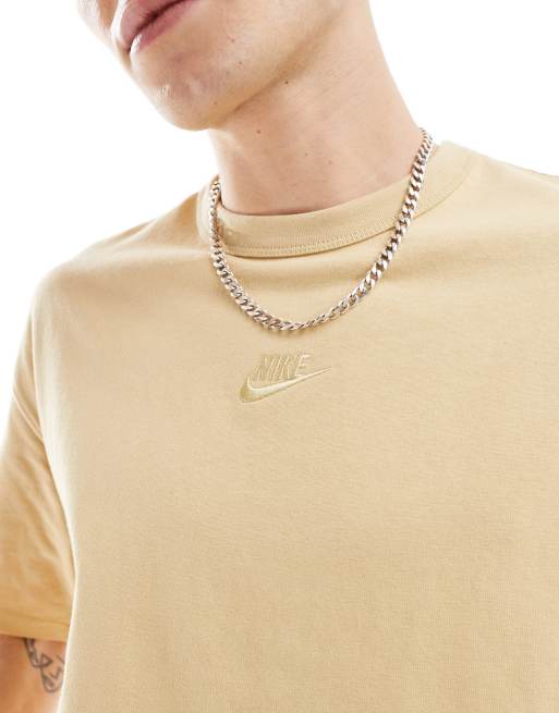 Nike Premium Essentials unisex oversized T-shirt in tan | ASOS