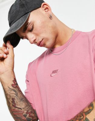 Nike Premium heavyweight oversized t-shirt in berry - ASOS Price Checker