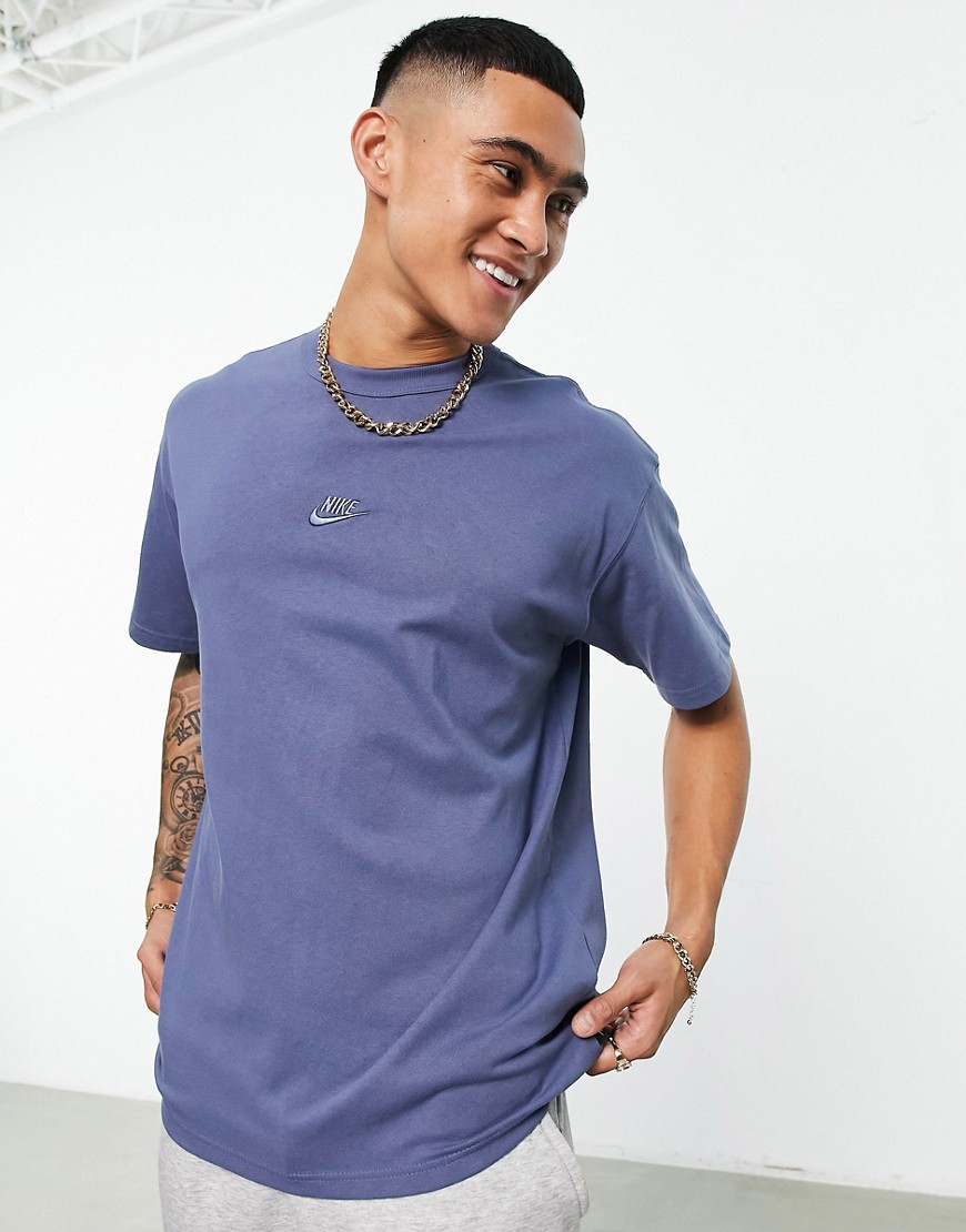 Nike Premium heavyweight oversized t-shirt in blue