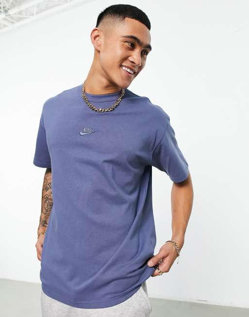 Nike Premium Essentials Oversized Heavyweight T-shirt in Blue for