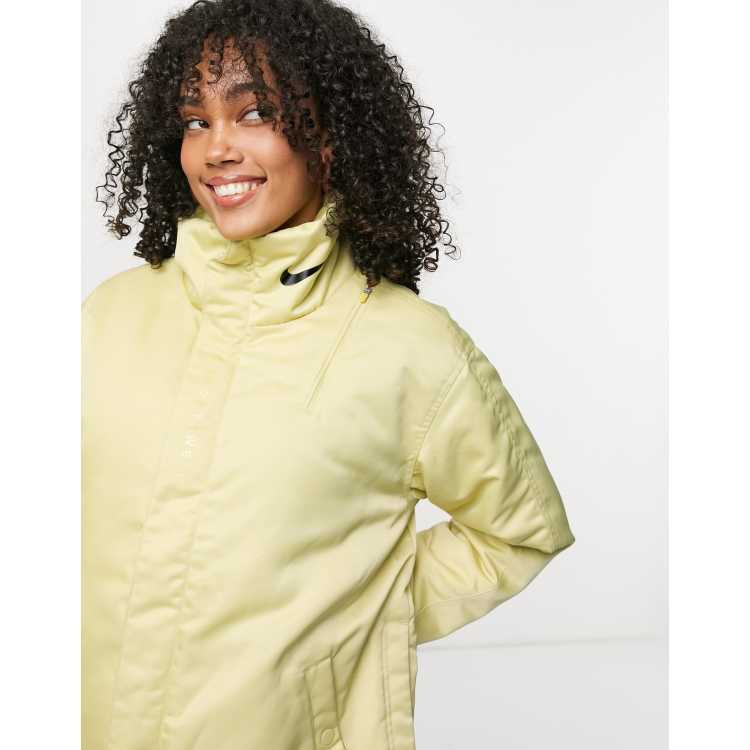 Nike yellow cheap jacket women's