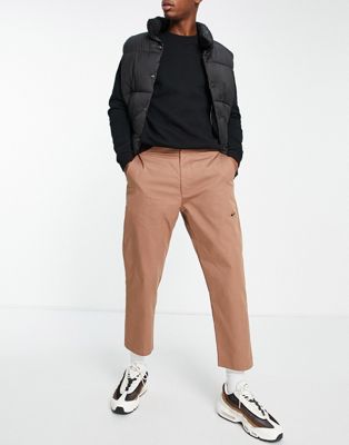 Nike Premium Utility woven cropped trousers in archaeo brown - ASOS Price Checker