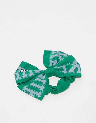 Nike printed hair bow in green