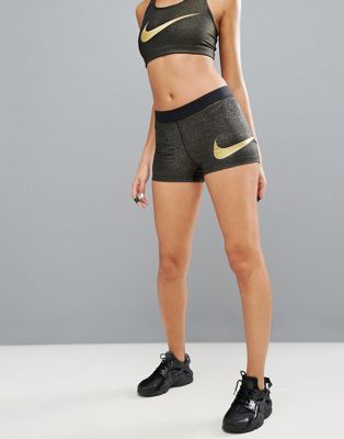 Nike Pro 3 Cool Short With Gold Swoosh | ASOS