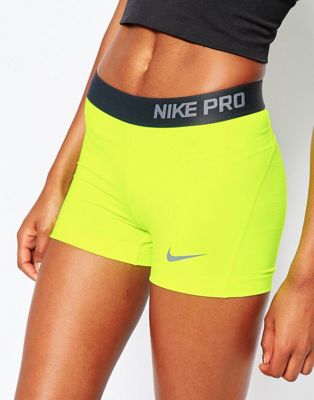 nike pro shorts neon 