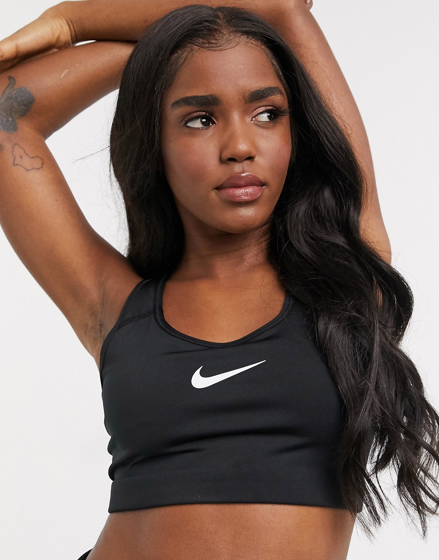Nike – Pro classic – Svart behå med swoosh-logga
