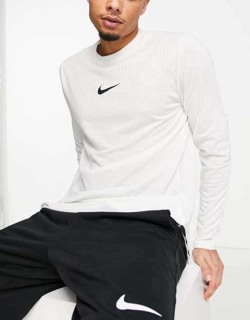 Men's Nike Pro Tight LS Training Top XL / White/Black