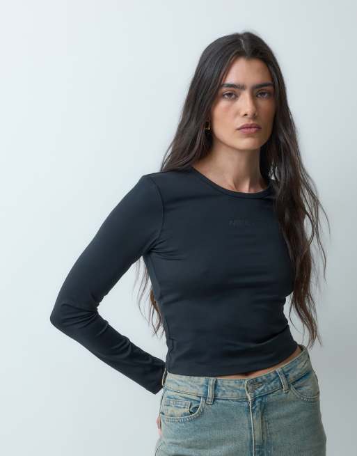 Nike Pro Dri-Fit sculpt long sleeved top in black, 2 of 4