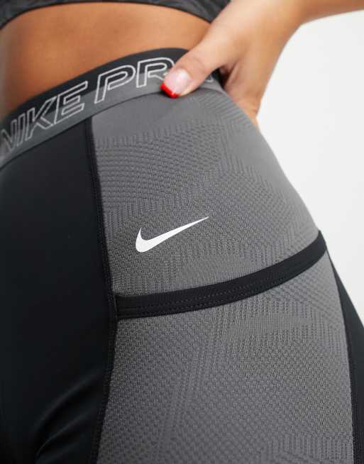 Nike Pro Femme Training dri fit half 3 inch booty shorts in black