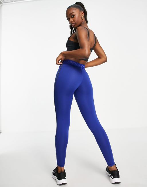 Nike Pro Legging de sport a detail scintillant Bleu ASOS