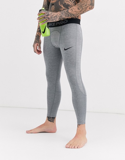 Nike Pro Training 3/4 length tights in grey