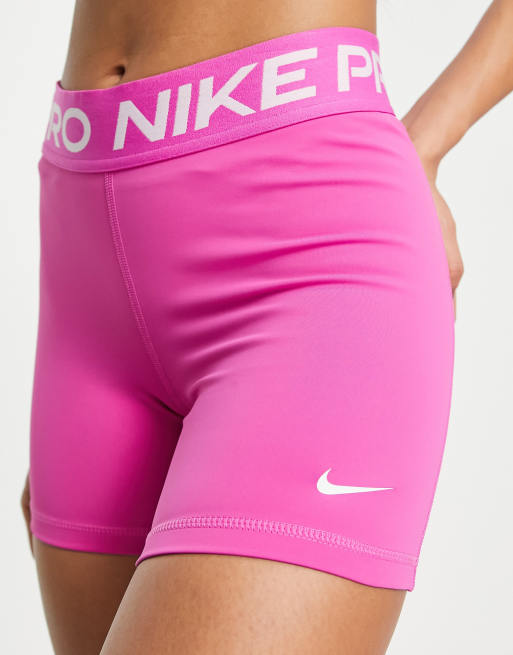 Nike Pro Training 3 inch booty shorts in fuschia pink