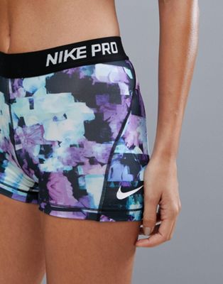 patterned nike pro shorts