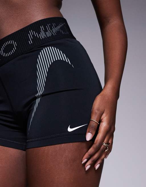 Nike Pro Training 3 inch shorts with mesh detail in black