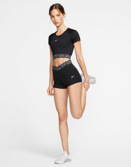 Nike Pro Training 3 inch shorts with mesh inserts in black ASOS